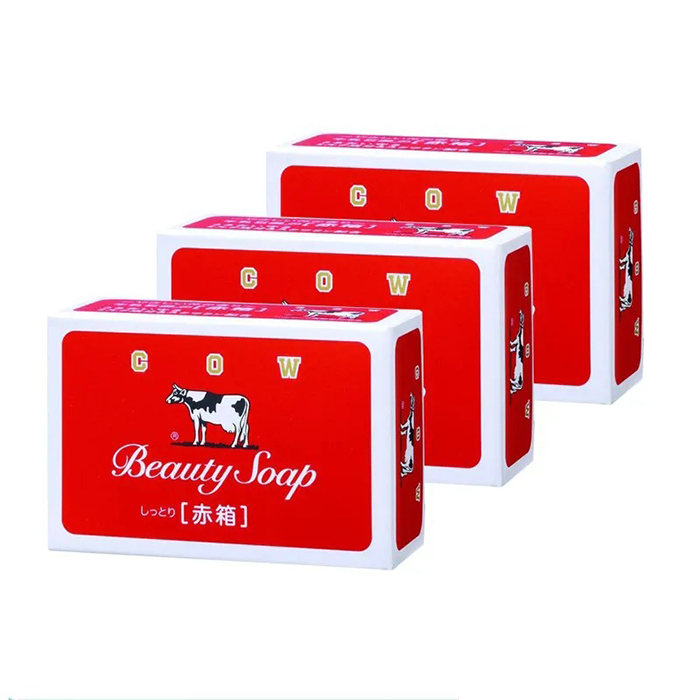 Cow Brand Beauty Soap  สบู่น้ำนมวัว 3 ก้อน/กล่องสบู่ก้อน ยอดขายอันดับ 1 จากญี่ปุ่น