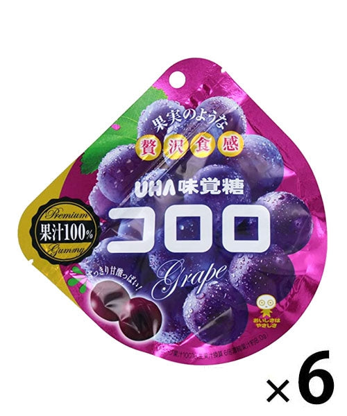 เยลลี่ญี่ปุ่น รสองุ่นม่วง (เยลลี่โคโรโร่) Cororo Grape Gummy (6แพ็ค)