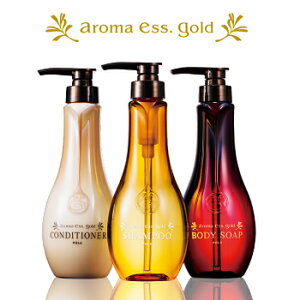 POLA โพลา Aroma .Ess.Gold 460mL เซ็ตแชมพูและครีมนวดและครีมอาบน้ำดังใข้ในโรงแรมและออนนเซ็นญี่ปุ่น/เซ็ต 3ขวด