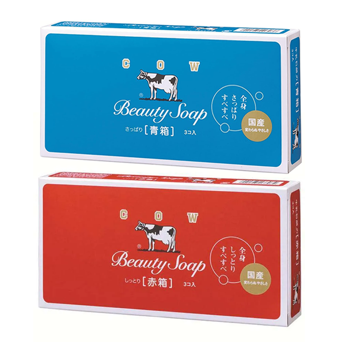 Cow Brand Beauty Soap  สบู่น้ำนมวัว 3 ก้อน/กล่องสบู่ก้อน ยอดขายอันดับ 1 จากญี่ปุ่น