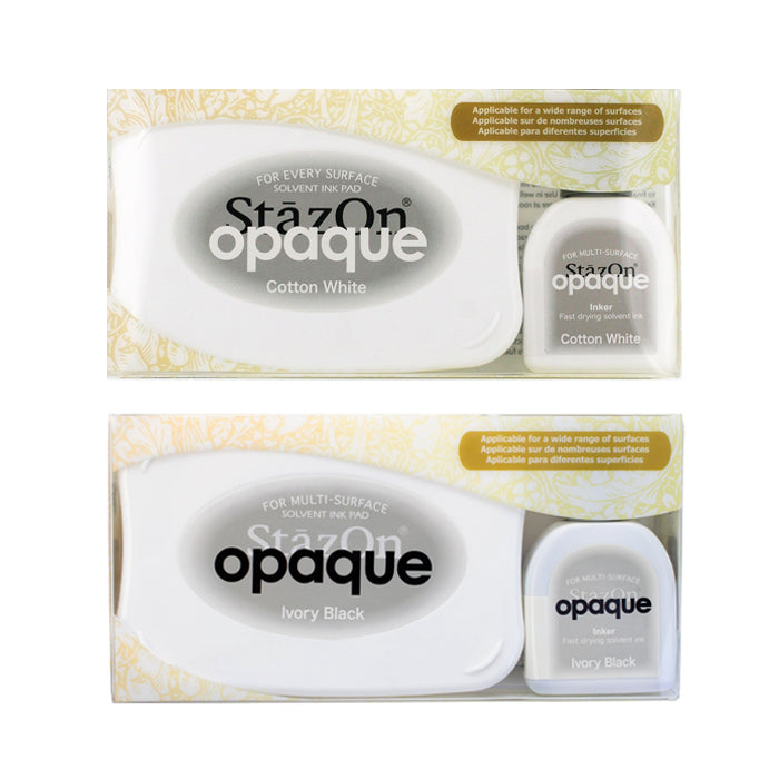 หมึก StazOn Opaque Set   หมึกกันน้ำ ปั๊มพลาสติก ภาพถ่าย มี 2 สีให้เลือก l(พรีออเดอร์)10ชิ้นขึ่นไป