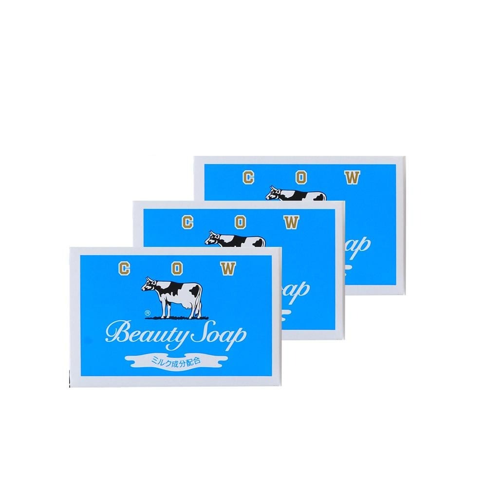 Cow Brand Beauty Soap  สบู่น้ำนมวัว 3 ก้อน/กล่องสบู่ก้อน ยอดขายอันดับ 1 จากญี่ปุ่น