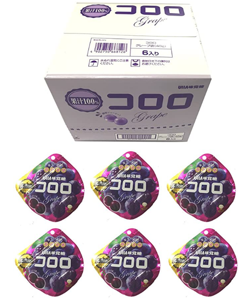 เยลลี่ญี่ปุ่น รสองุ่นม่วง (เยลลี่โคโรโร่) Cororo Grape Gummy (6แพ็ค)